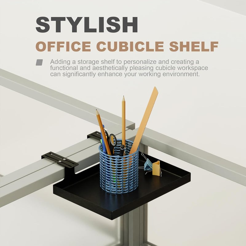AKBFOX Office Cubicle Shelf - 8.3'' x 5.5'' x 1.7'' Storage Organizer Floating Corner Rack Hanging Shelf Adjustable Home Office Essentials for Planter Statue Decor Photo Frame - Image 4